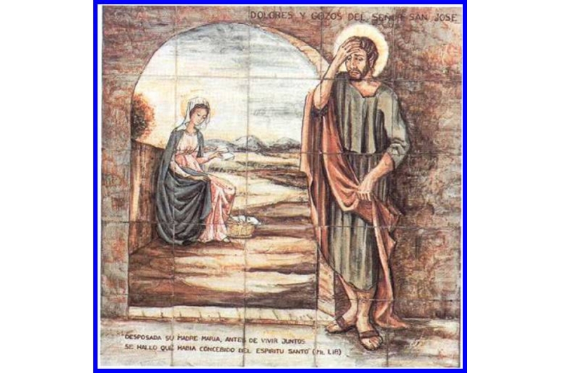 Primer dolor y gozo de San José Comienzan los Dolores y Gozos de San José
