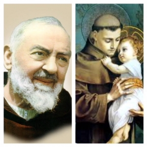 San Padre Pio y San Antonio de Padua