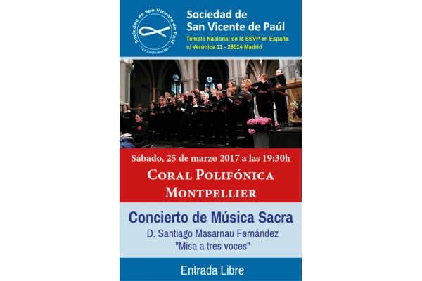 Concierto de Música Sacra. Coral Polifónica Montpellier. Santiago Masarnau Fernández