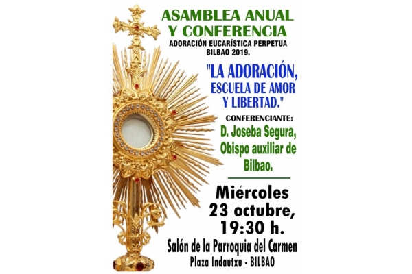 Conferencia. Asamblea anual y Conferencia en Bilbao. 23 de Octubre 2019 a las 19.30 horas