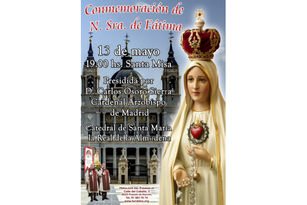 Conmemoración de Nuestra Señora de Fátima. 13 de Mayo 2019