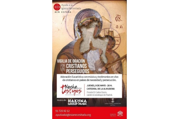 Cardenal arzobispo de Madrid, D. Carlos Osoro. Noche de los testigos, jueves, 9 de Mayo 2019