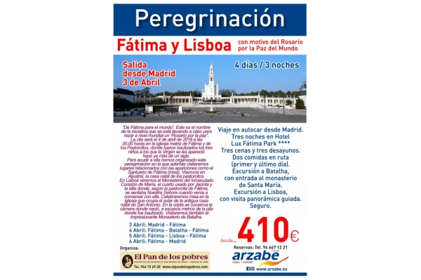 Peregrinación a Fátima 2019 Peregrinación a Fátima 2019