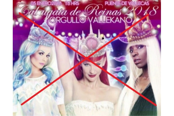 Retiran las reinas magas drag queen de la cabalgata de Vallecas Retiran las reinas magas drag queen de la cabalgata de Vallecas