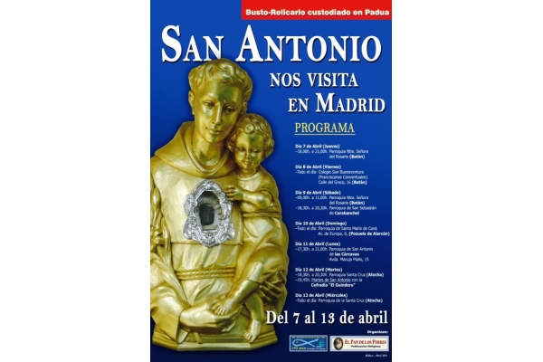 Reliquias San Antonio de Padua Madrid