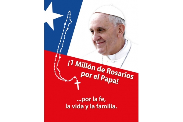 Superan la meta de un millón de Rosarios por el Papa, la vida y la familia en Chile Superan la meta de un millón de Rosarios por el Papa, la vida y la familia en Chile