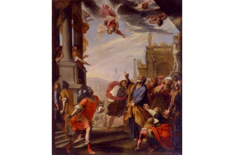 Caída de Simón el Mago. Giovanni Battista Carlone, 1603-1684