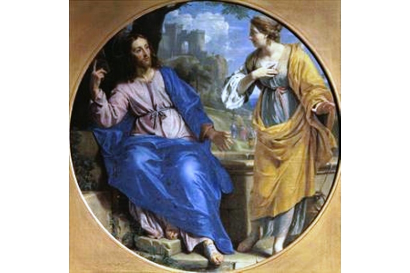 Cristo y la samaritana en el pozo, 1648. Philippe de Champaigne. Museo Bellas Artes de Caen, Francia