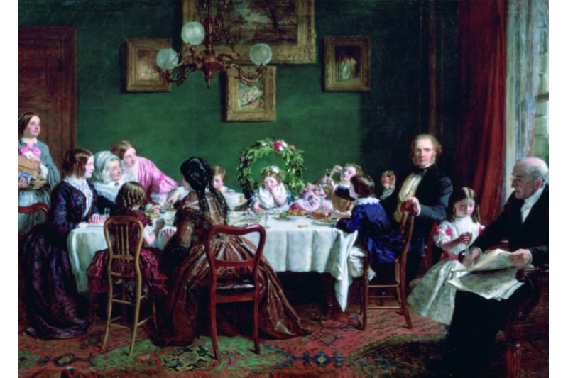 Cumpleaños feliz. William Powell Frith, 1856. Mercer Art Gallery. Harrogate. Reino Unido