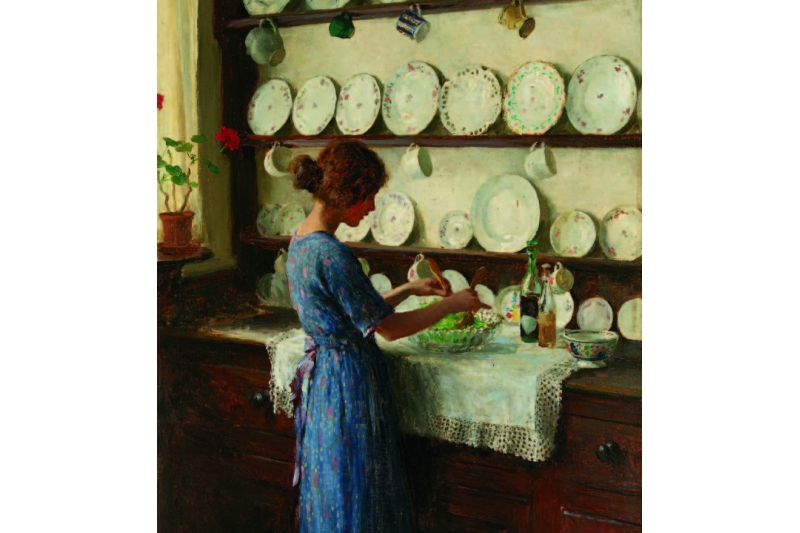 El ama de casa. William Henry Margetson (1861-1940)