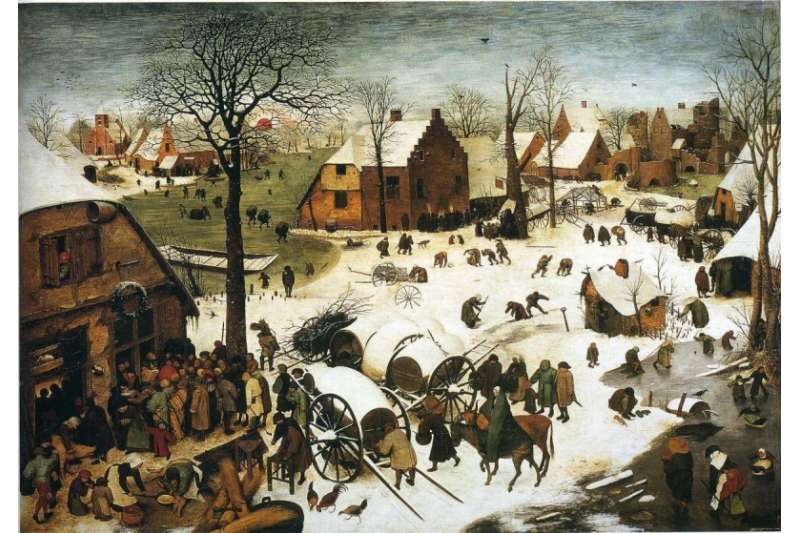 El censo en Belén. Pieter Brueghel, el Viejo (1566). Museos Reales de Bellas Artes de Bruselas, Bélgica