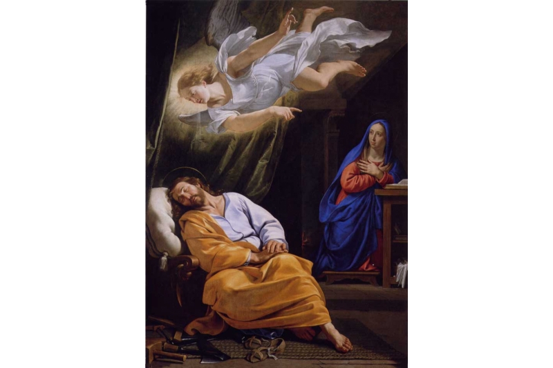 El sueño de José. Philippe de Champaigne, vers 1642. The National Gallery, Londres.