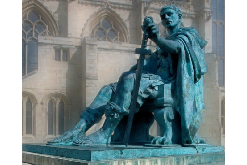 Estatua de Constantino en York (Reino Unido), ciudad donde fue proclamado emperador.