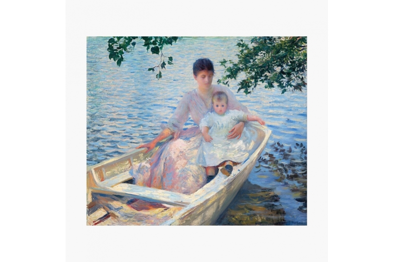 Madre e hija en una barca