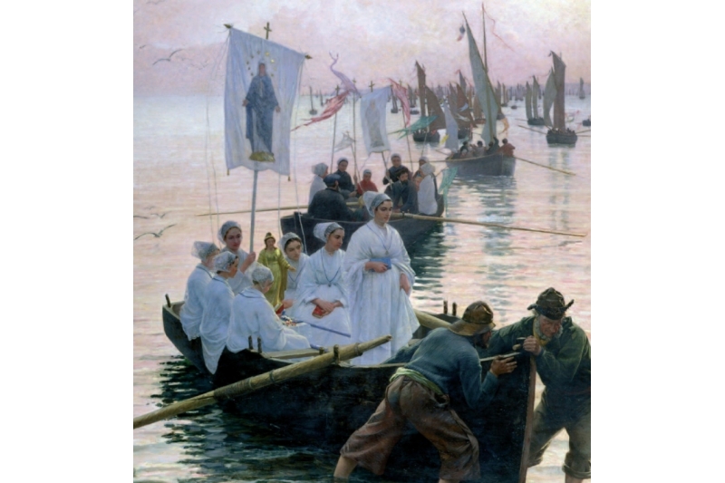 Regreso del perdón de Santa Ana de Fouesnant a Concarneau. Alfred Guillou, 1887