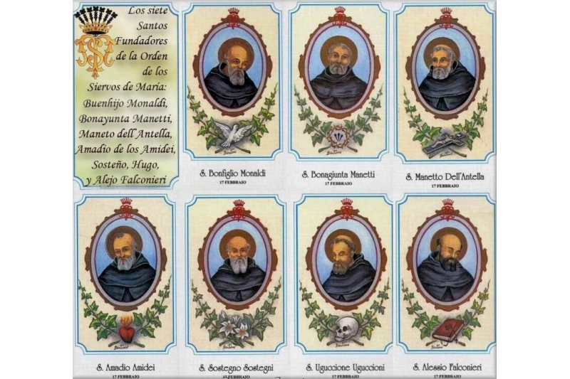 Siete Santos Fundadores de la Orden de los Servitas - 17 de Febrero