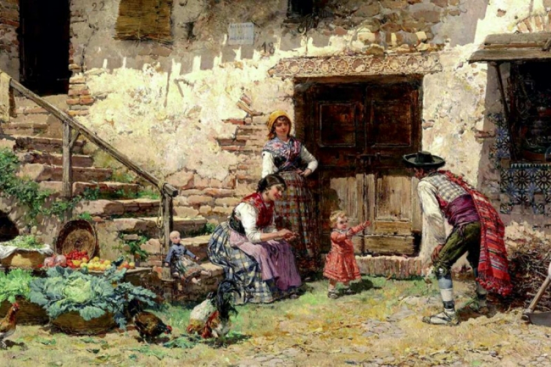 ¡Ven con papá! Mariano Barbasán Lagueruela 1897. Colección Particular