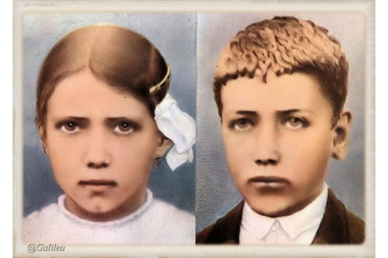 San Francisco y Santa Jacinta Marto, videntes de la Virgen de Fátima