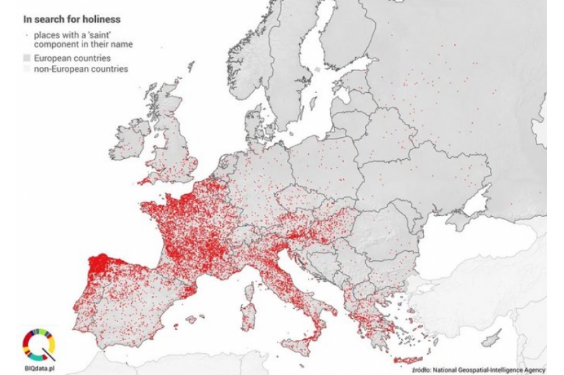 El “mapa santo” de Europa El “mapa santo” de Europa
