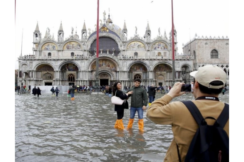 Basílica de San Marcos en Venecia Se inunda la emblemática Basílica de San Marcos en Venecia
