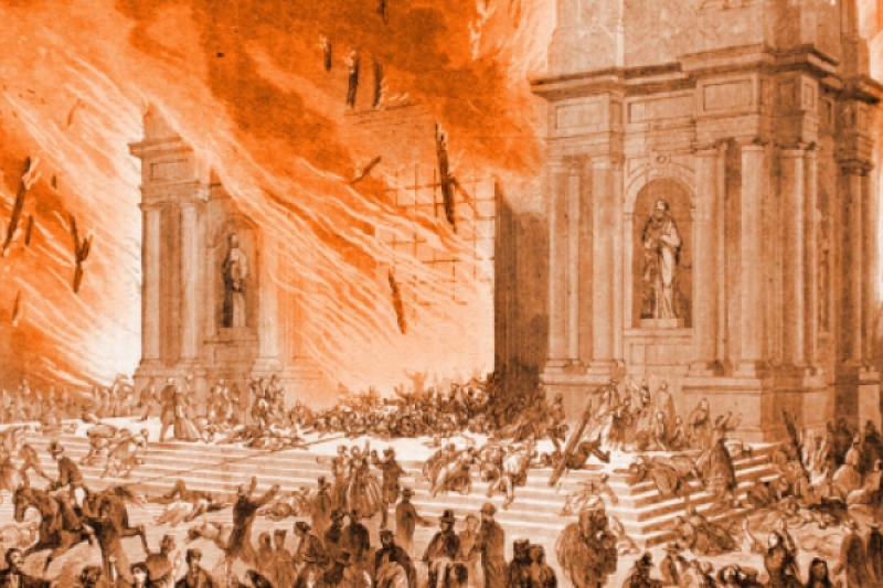 La hoguera que conmovió a Chile en el día de la Inmaculada de 1863