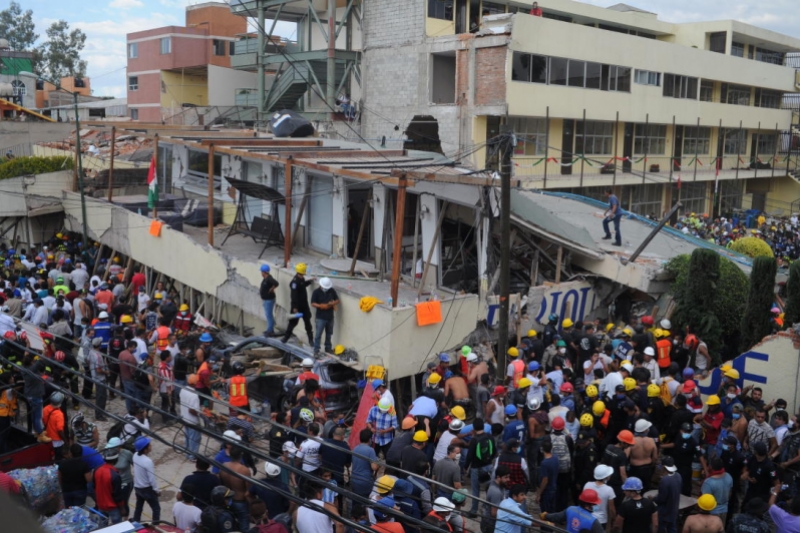 Labores de rescate terremoto México Labores de rescate terremoto México
