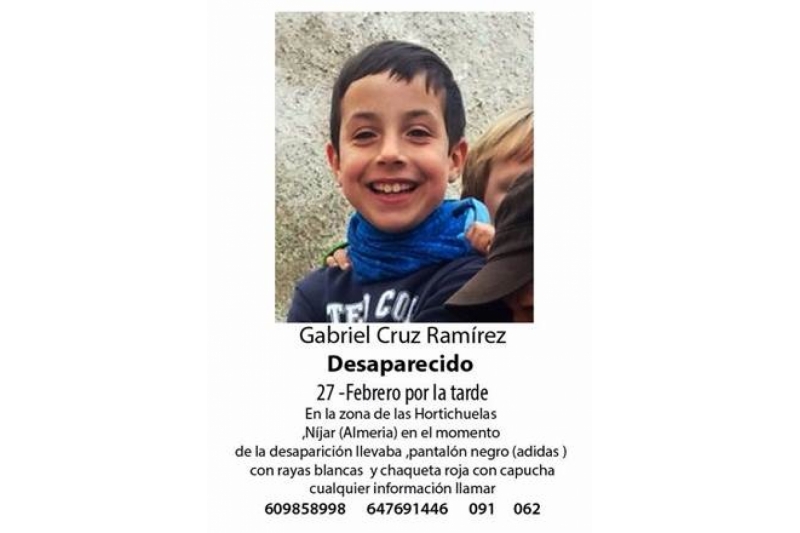 España busca al niño Gabriel Cruz Ramírez España busca al niño Gabriel Cruz Ramírez