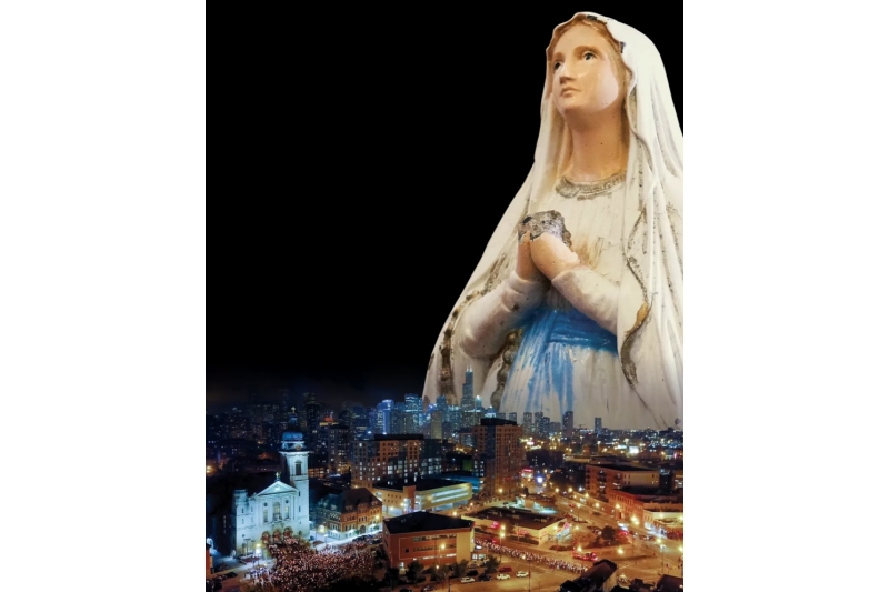La «Virgen Rota» La «Virgen Rota», la imagen encontrada destrozada en la basura y que arrastra a miles en Chicago