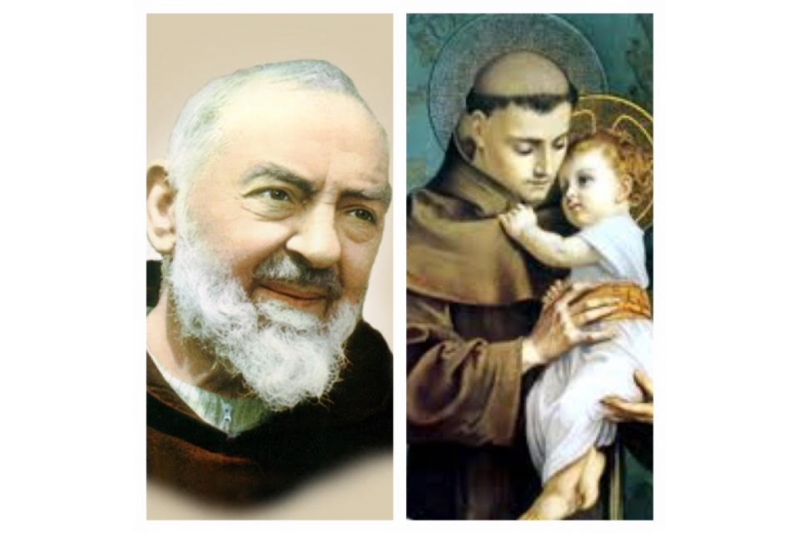 San Padre Pio y San Antonio de Padua