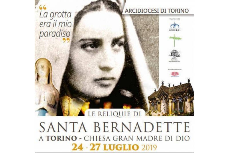 Santa Bernardita a llegada de las reliquias, que está previsto para el 24 de julio
