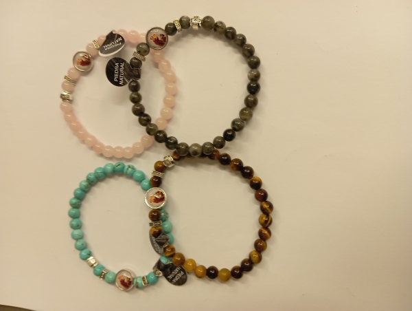Pulsera de piedras naturales con foto San Antonio