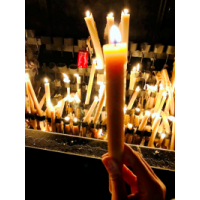 Velas en el Santuario de Fátima