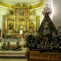 San Antonio de Padua y la Virgen. Iglesia Visitación de Nuestra Señora. Zarza de Tajo, Cuenca